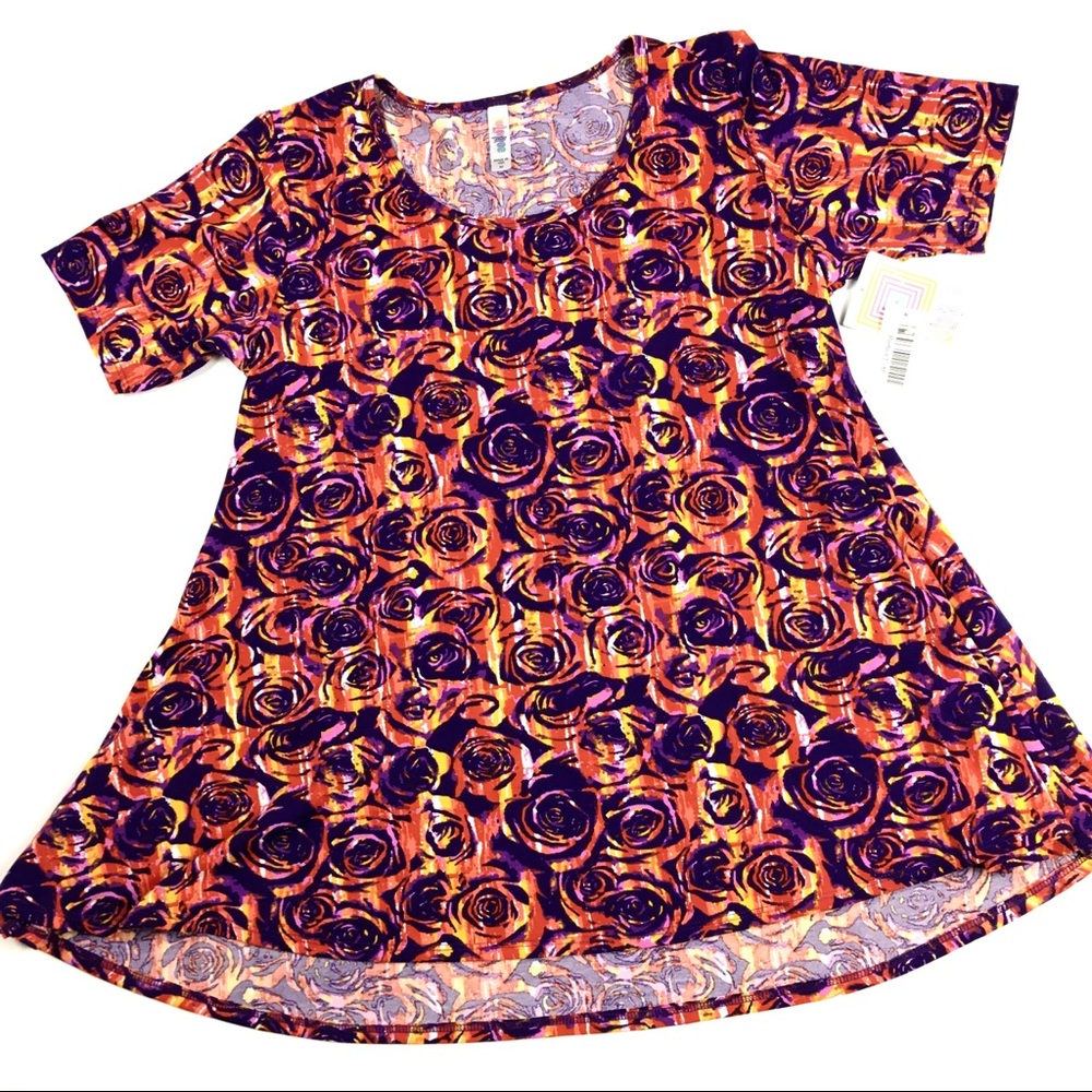 LuLaRoe Perfect T Shirt Roses Medium New